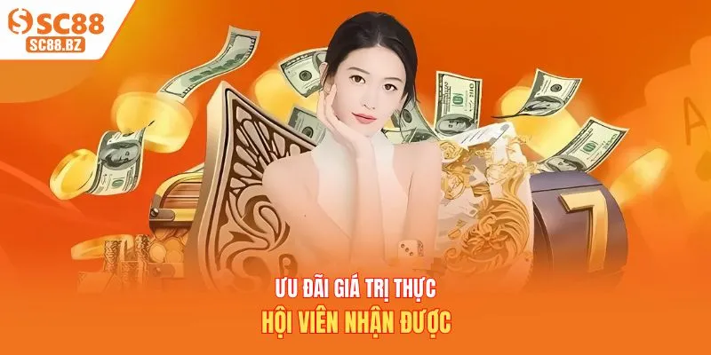 Ưu đãi giá trị thực hội viên nhận được