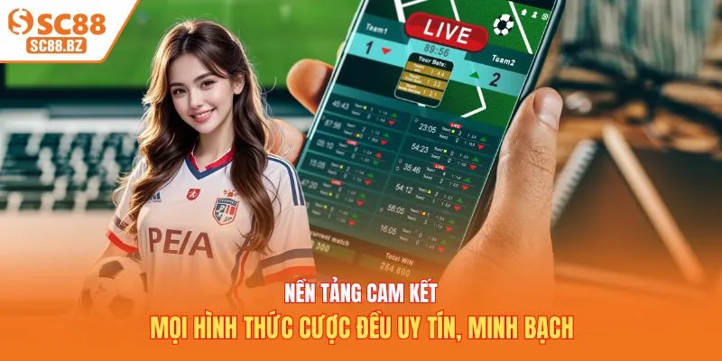 Nền tảng cam kết mọi hình thức cược đều uy tín, minh bạch